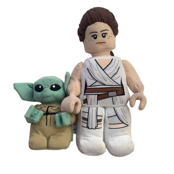 Disney Other - Star Wars Lego Plushies Rae & Yoda Combo